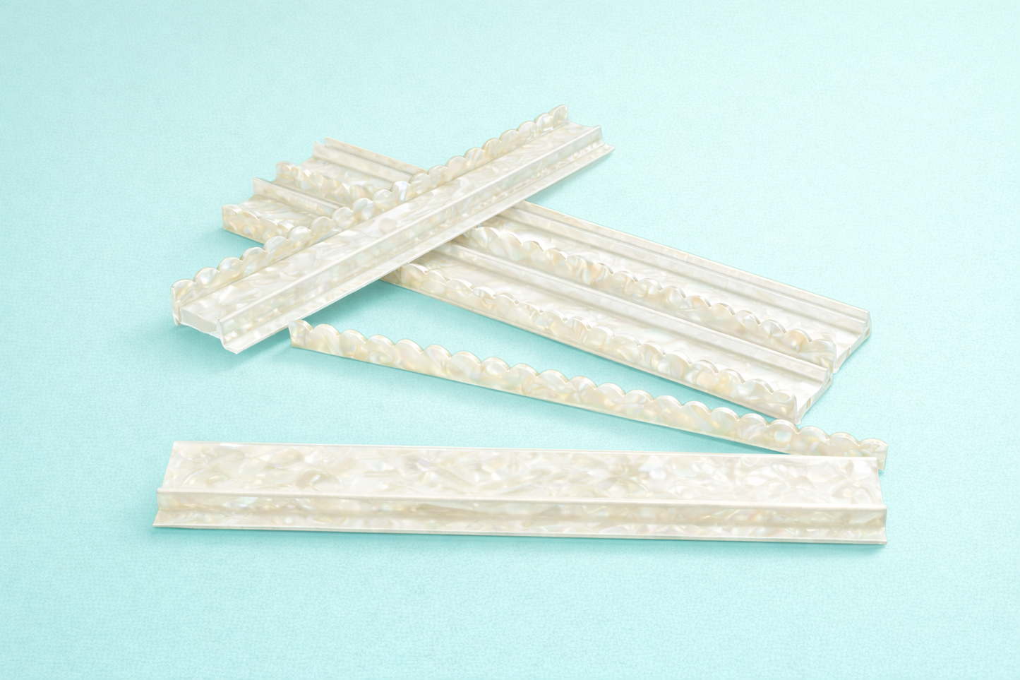 20 inch Scalloped Mother of Pearl Racks/Pushers