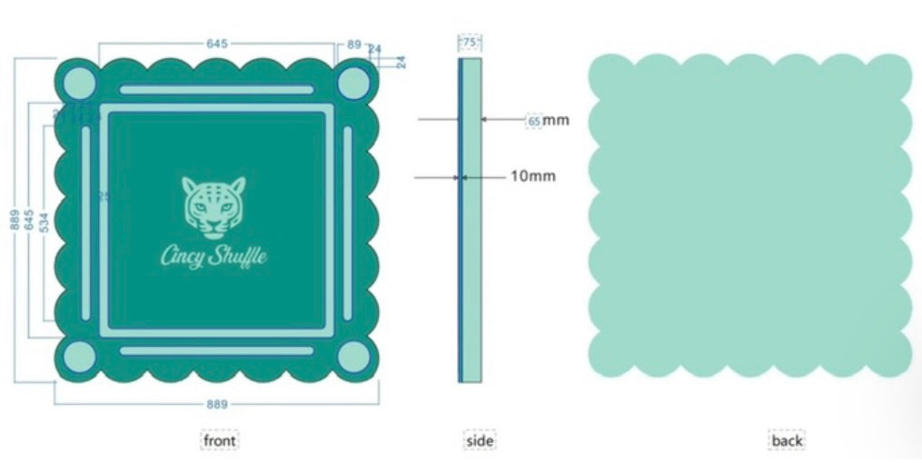 SCALLOPED FLOATING POOL MAT
