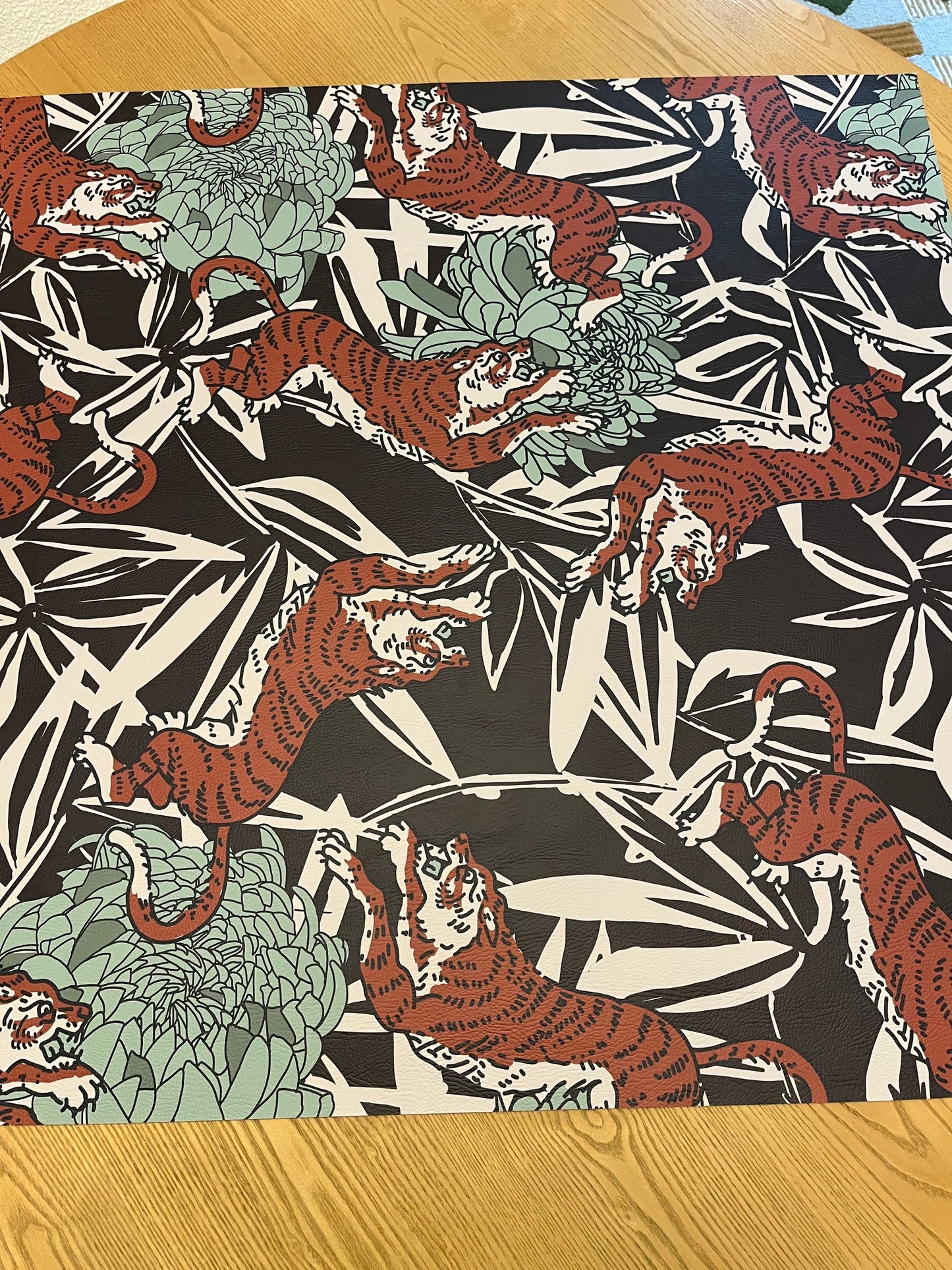 Holli Zollinger Cinnamon Tiger Leatherette Mat