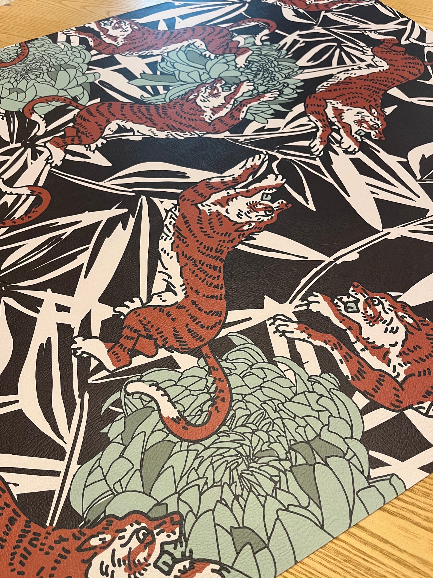 Holli Zollinger Cinnamon Tiger Leatherette Mat