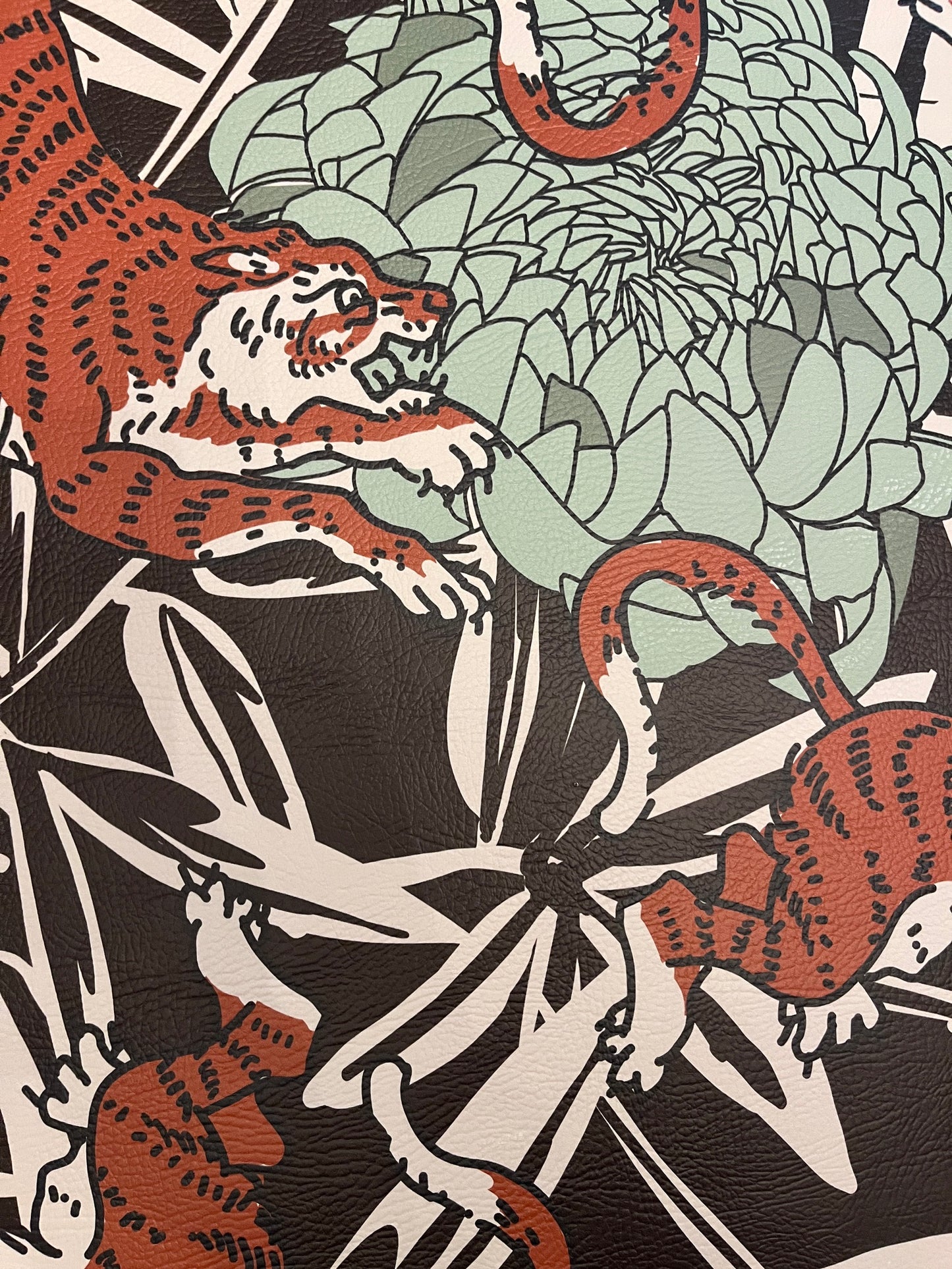 Holli Zollinger Cinnamon Tiger Leatherette Mat