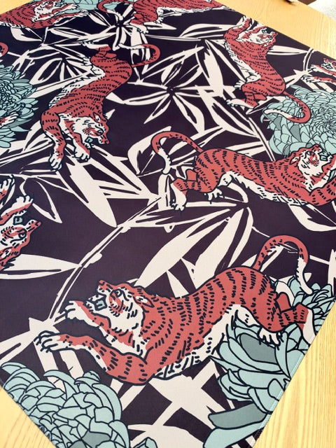 Cinnamon Tiger Neoprene mat - a Holli Zollinger design