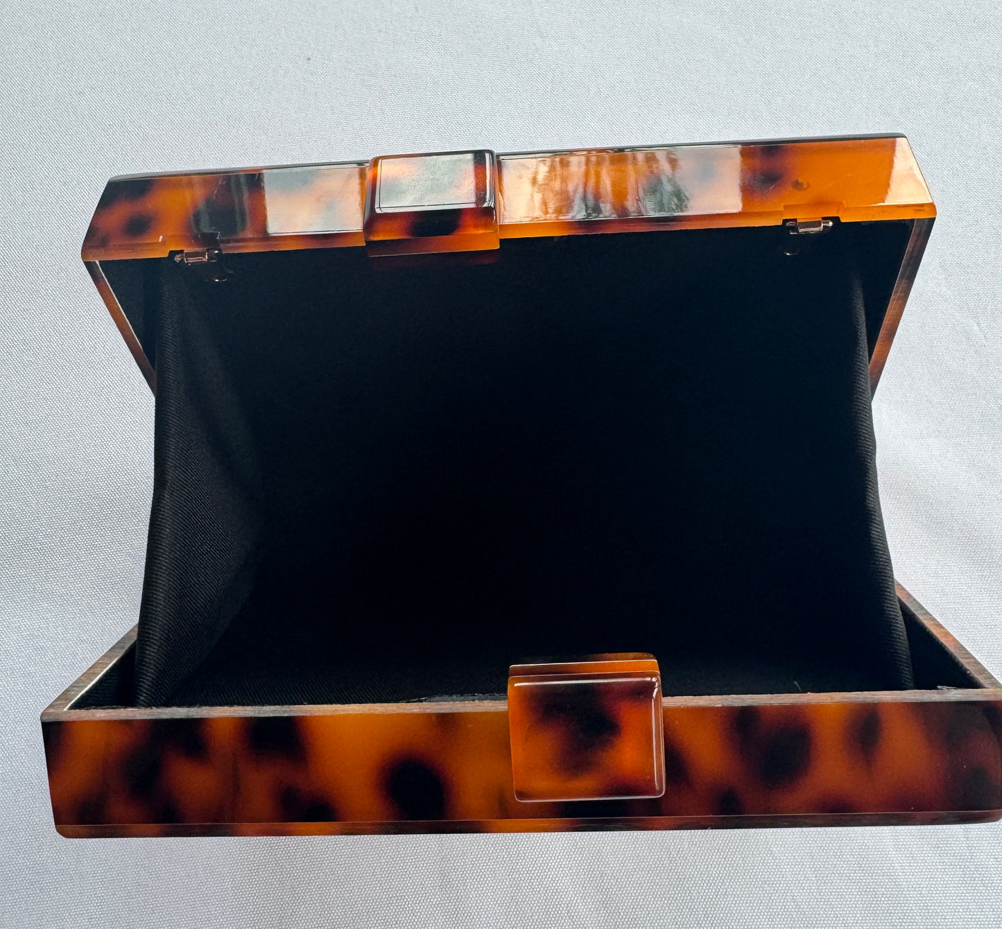 Tortoiseshell and Cane Card Clutch - Standard Size
