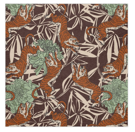 Holli Zollinger Cinnamon Tiger Leatherette Mat